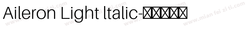 Aileron Light ltalic字体转换